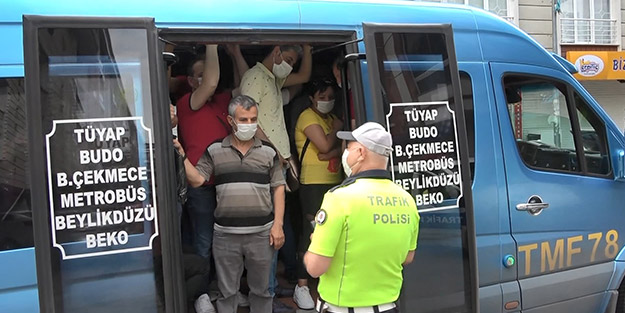 Şoföre komik ceza! Minibüste koronavirüse davetiye