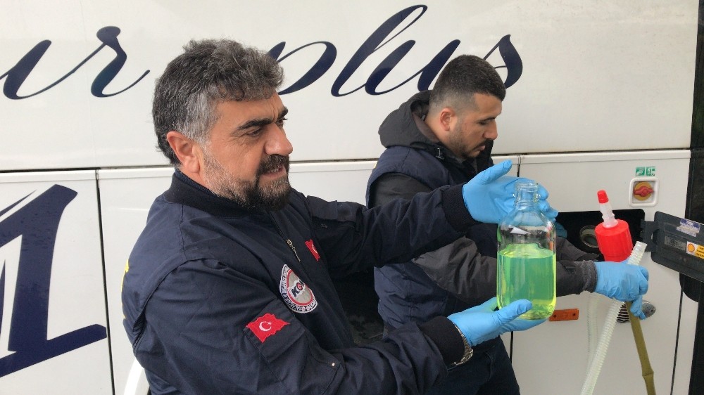 Şoförlere alkol denetimi, otobüslerin yakıtına marker testi 