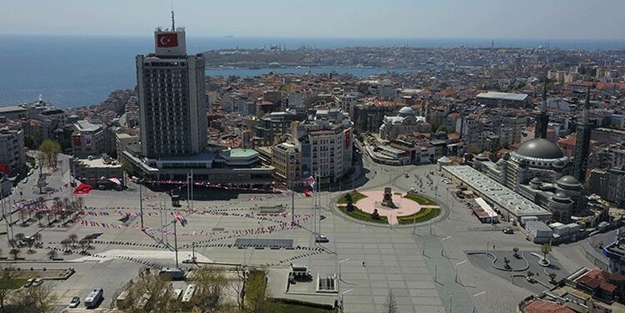 Sokağa çıkma yasağında İstanbul'daki sakinlik havadan görüntülendi
