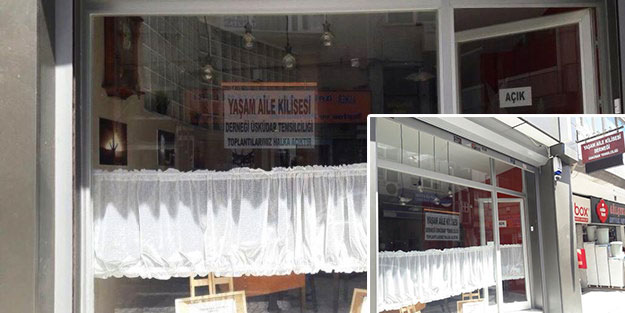 Sokak arasında korsan kilise