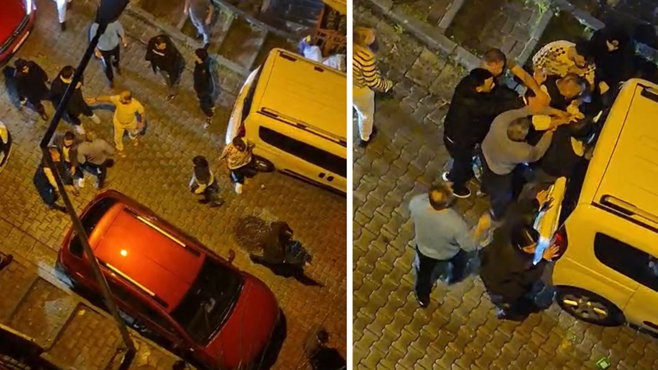 Sokakta 15 dakika kornaya bastı, meydan dayağını yiyip gitti