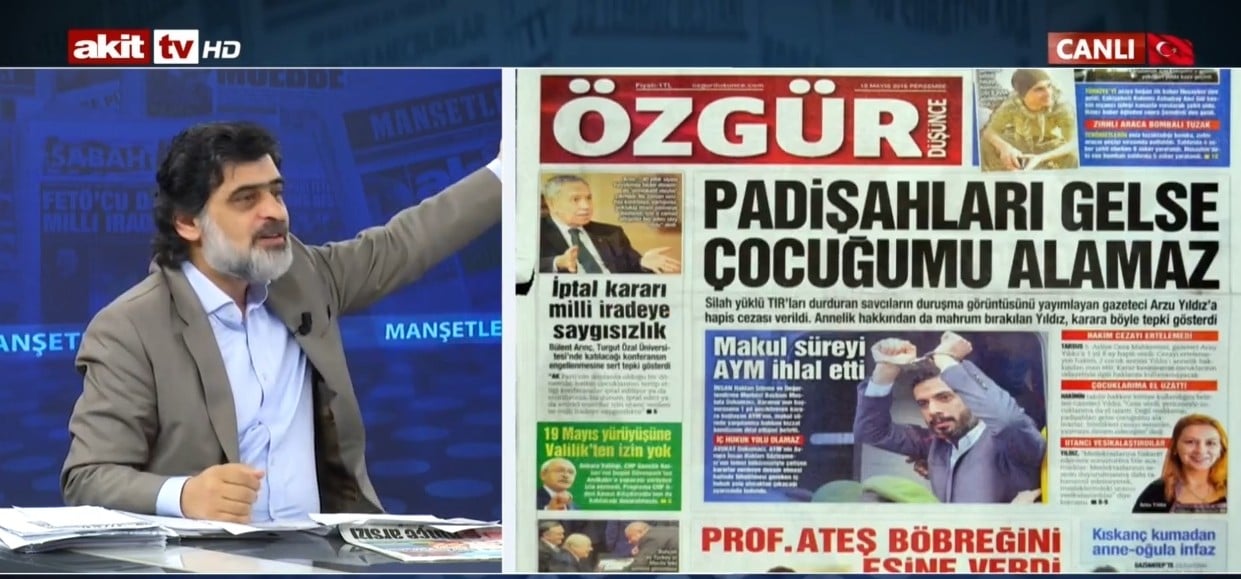 Solakların Arzu’su FETÖ’nün gazetesinde manşet