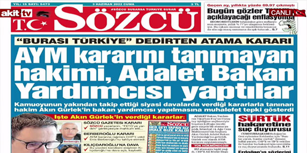 Son zamanların en iyi ataması! Sözcü’nün manşetini görünce ‘şahane’ dedim