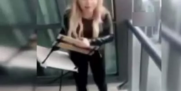 Sosyal medya için 45. kattan sandalye fırlattı!