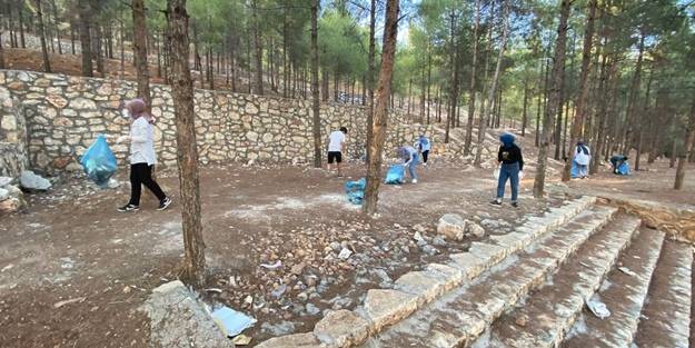 Sosyal medya üzerinden bir araya gelip ormanı temizlediler