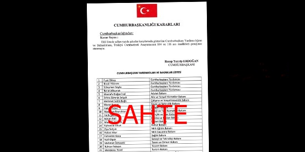 Sosyal medyada 'kabine revizyonu' iddiası! Sahte belge dolaştırmaya başladılar