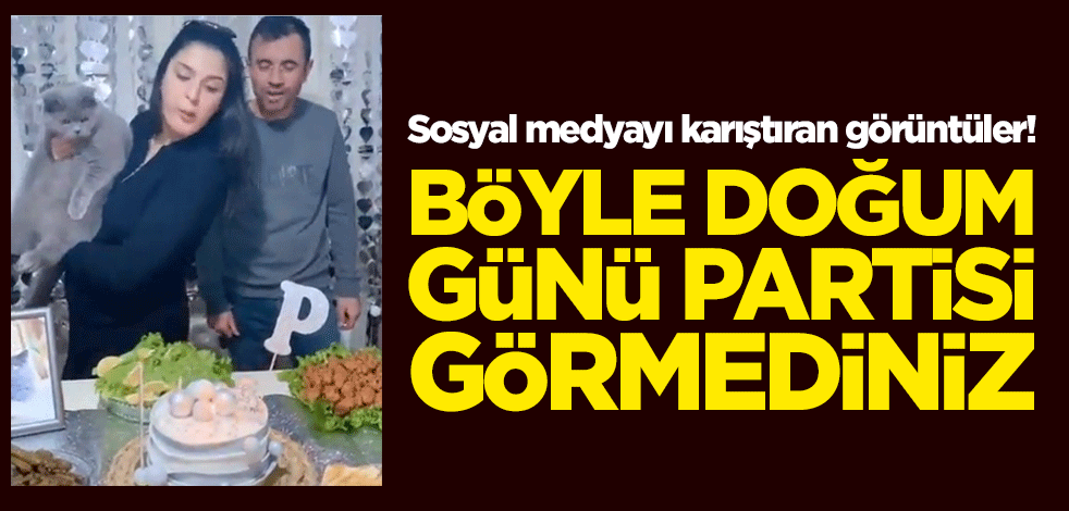 Sosyal medyayı karıştıran görüntüler! Böyle doğum günü partisi görmediniz