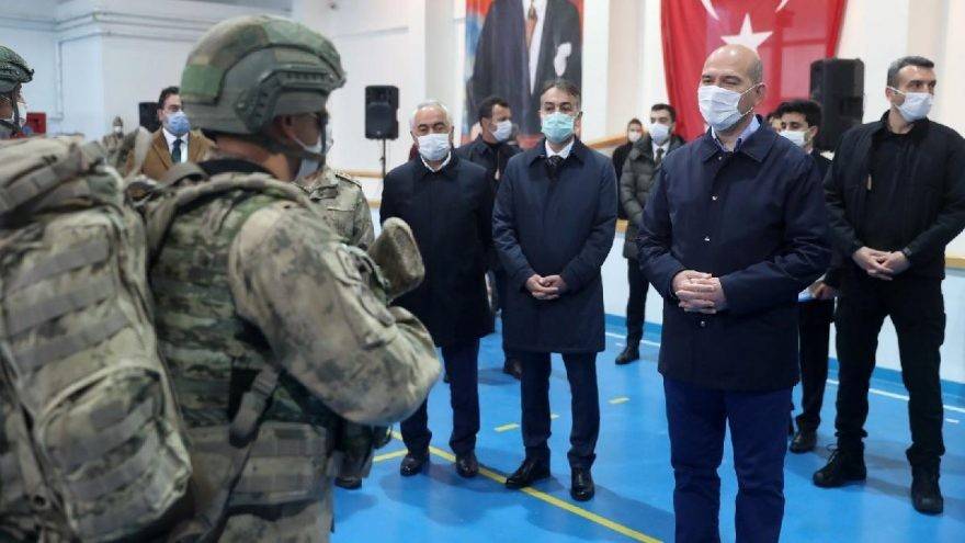 Soylu, Ahpanos Vadisi'ndeki JÖH’leri ziyaret etti