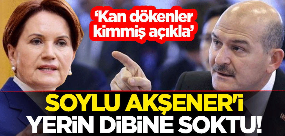 Soylu, Akşener'i yerin dibine soktu! ‘Kan dökenler kimmiş açıkla’