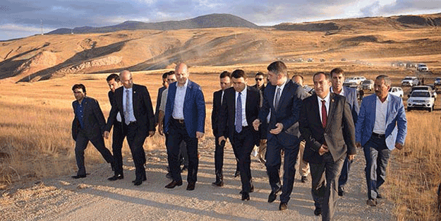 Soylu o bölgeye gitti, ziyarette dikkat çeken ayrıntı