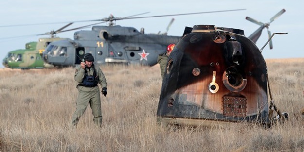 Soyuz Dünya'ya döndü