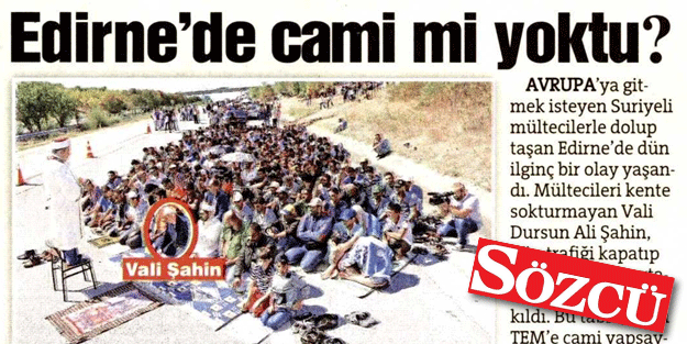 Sözcü Cuma namazından rahatsız oldu