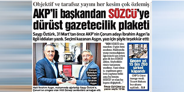 Sözcü gazetesinden bir yalan haber daha