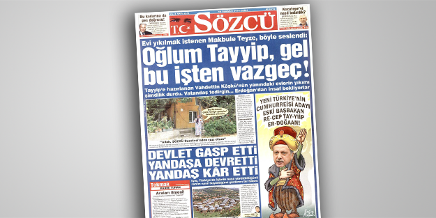 Sözcü İsrail'in Gazze zulmünü görmedi