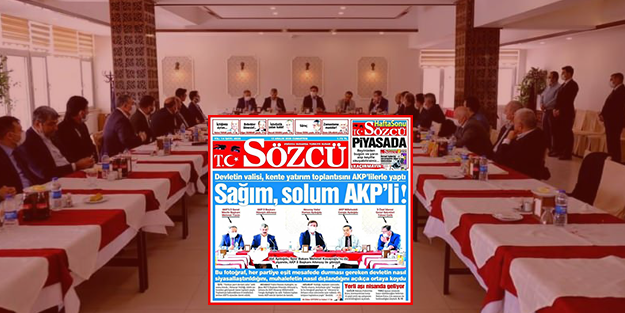 Sözcü'nün 'Sağım solum AKP'li' haberi sobelendi!
