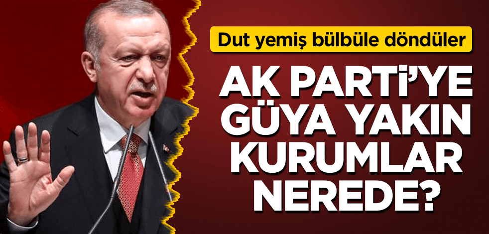 Sözde AK Parti'ye yakın kurumlar! Neredesiniz?