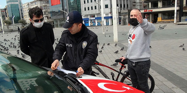 Spor için Taksim’e gelen Iraklı genç cezadan kaçamadı