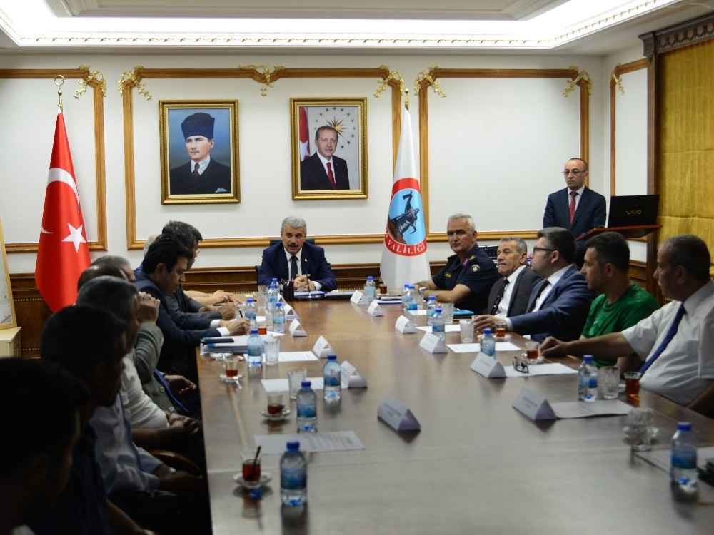 Spor müsabakaları güvenlik toplantısı yapıldı 
