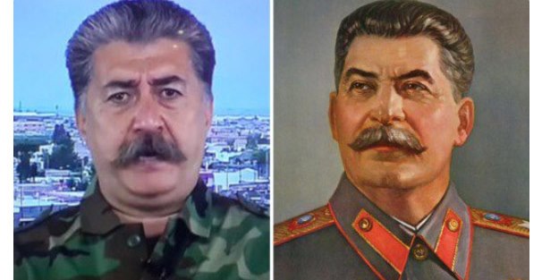 Stalin'e benzeyen Kürt komutan