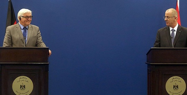 Steinmeier Filistin Başbakanı Hamdallah ile bir araya geldi