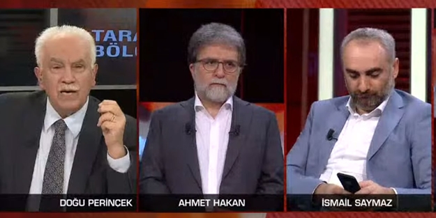 Stüdyo karıştı! Doğu Perinçek ve İsmail Saymaz birbirine girdi