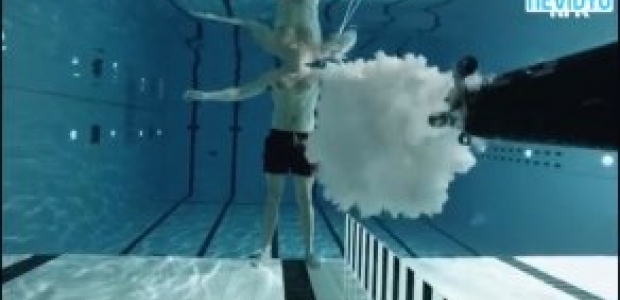 Deney için su altında kendine ateş etti ve...