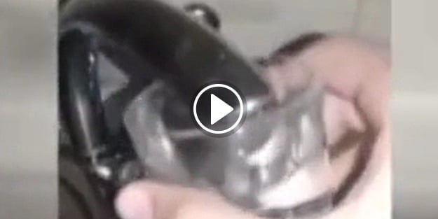 Su içen musluk görenleri şaşırttı!