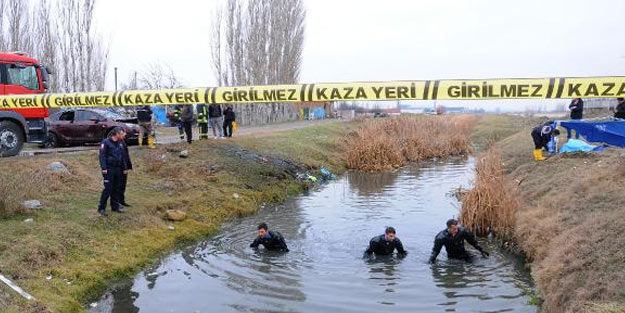 Sulama kanalına uçan otomobilin sürücüsü öldü, dalgıçlar suda bebek aradı