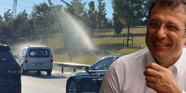 Sulama sistemi oto yıkamaya döndü! Yine İBB yine arıza