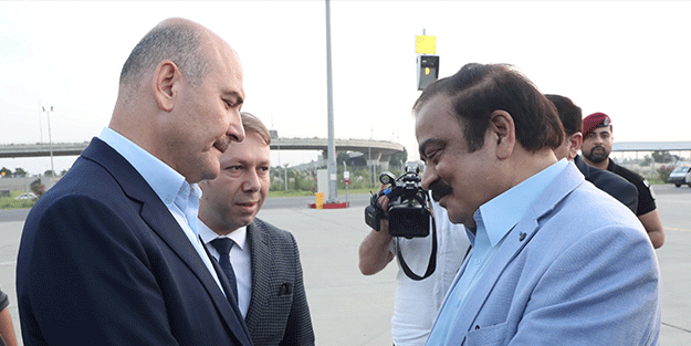 Süleyman Soylu ve Murat Kurum sel felaketinin yaşandığı Pakistan'da