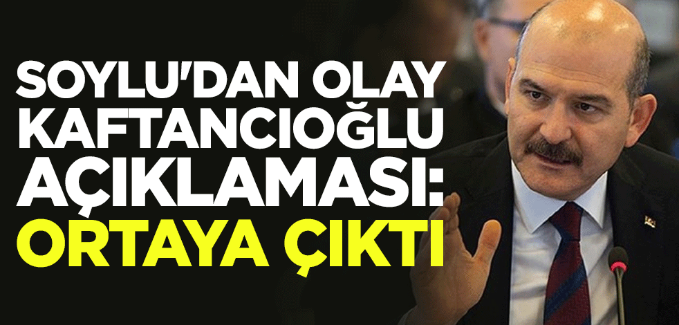 Soylu'dan olay Kaftancıoğlu açıklaması: Ortaya çıktı