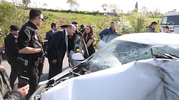 Süleyman Soylu da korkunç ana şahit oldu