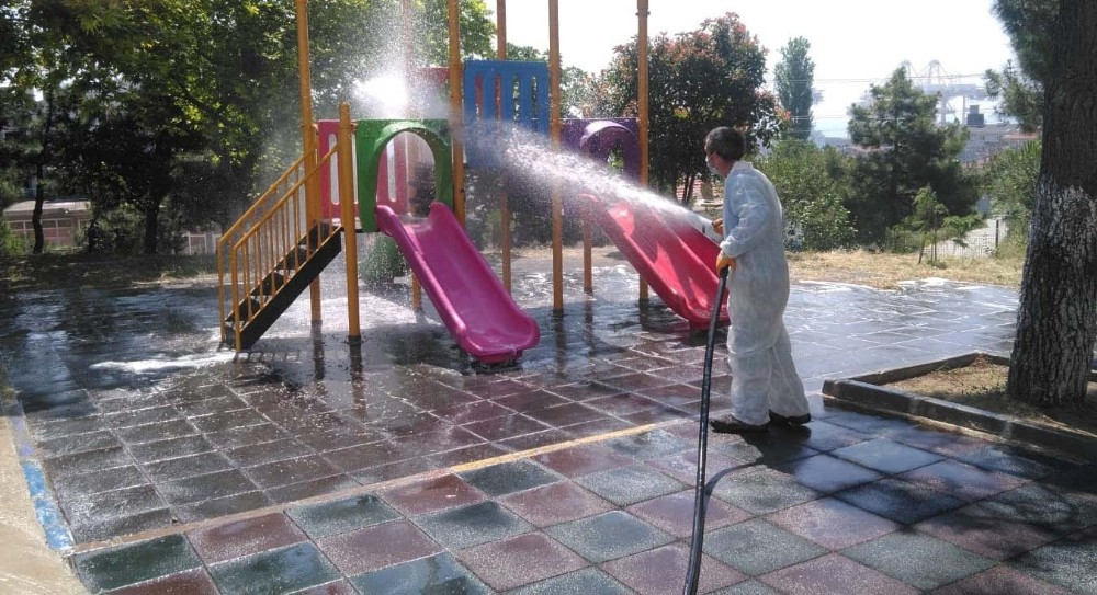 Süleymanpaşa sokak sokak dezenfekte ediliyor 