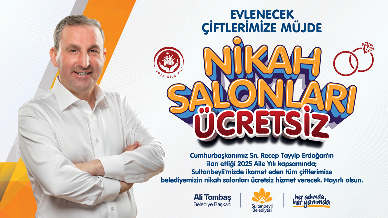 Sultanbeyli Belediyesi nikah salonları artık ücretsiz