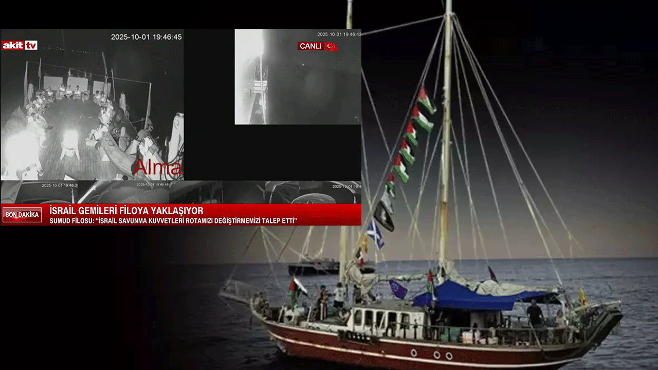 Sumud Filosu'ndan canlı yayın! İsrail gemilerinden kuşatma