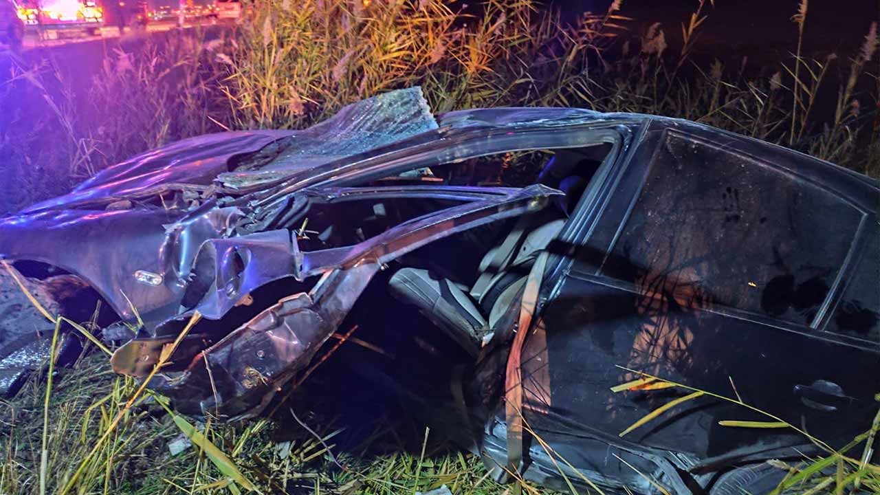 Sungurlu’da yürekleri ağza getiren kaza! Araç hurdaya döndü