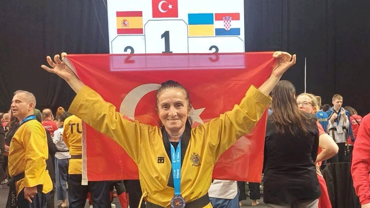 Süper Babaanne taekwondoda Avrupa üçüncüsü oldu