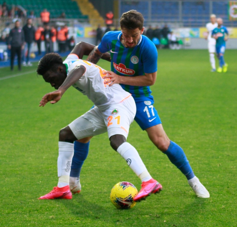 Süper Lig: Çaykur Rizespor: 1 - Aytemiz Alanyaspor: 1 (Maç sonucu) 