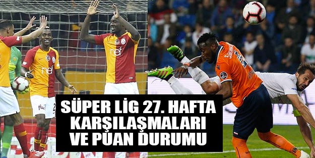 Süper Lig puan durumu Süper lig 27. Hafta sonuçları