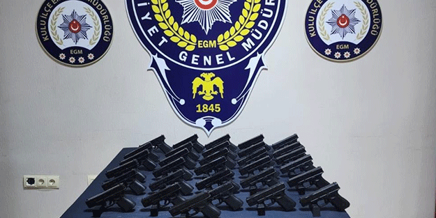 Şüphe üzerine durdurulan araçta 31 adet tabanca yakalandı