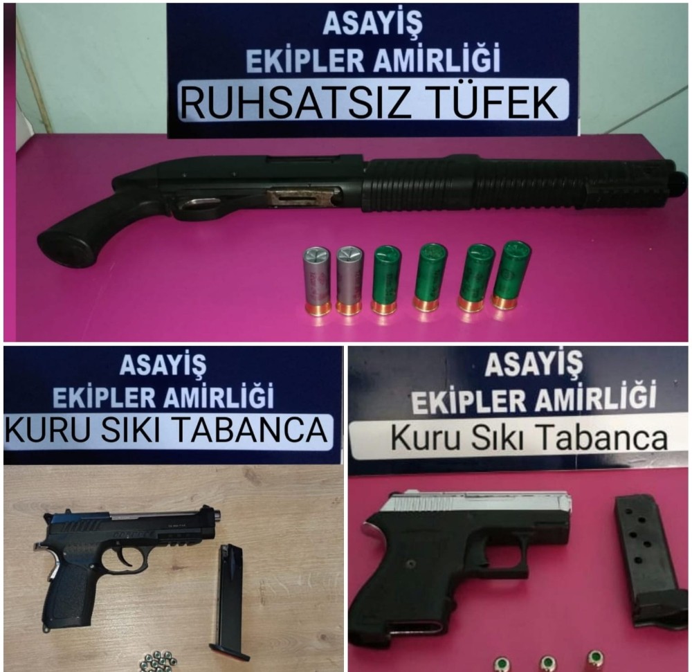 Şüpheli şahıslarda silah ele geçirildi 