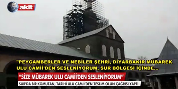 Diyarbakır Sur'da bir komutan camiiden seslendi