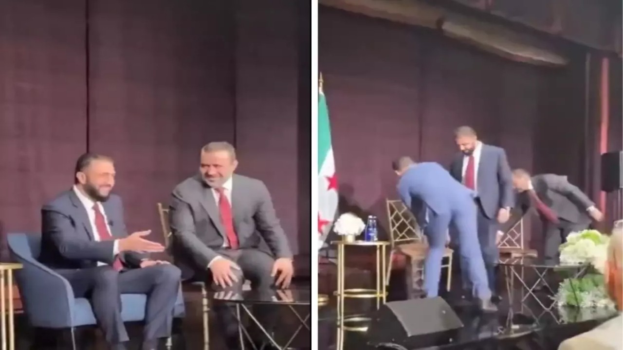 Suriye lideri Şara’dan ABD’de olay hareket! Bakanına koltuk yerine sandalye verilince bakın ne yaptı?