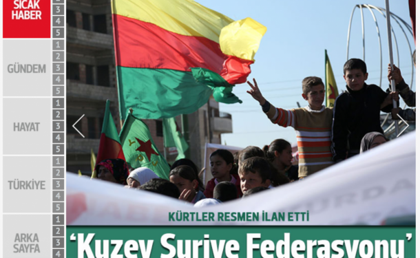 Suriye PKK'sı federasyon ilan etti Doğan Medyası coştu!