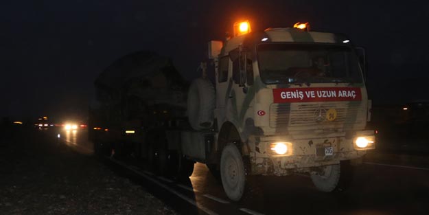Suriye sınırına askeri sevkiyat sürüyor