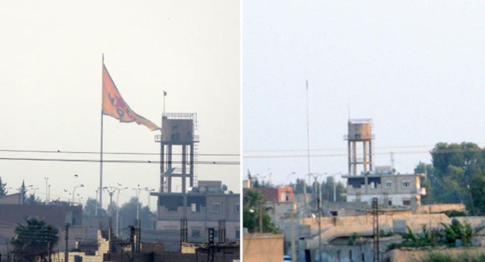 Suriye sınırında hareketlilik: Terör örgütü YPG paçavraları indirildi