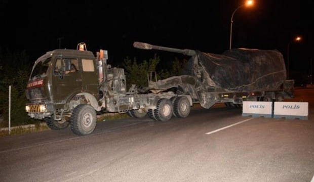 Suriye sınırına askeri sevkiyat