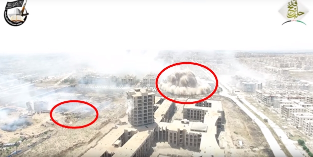 Muhalifler böyle vurdu (video)