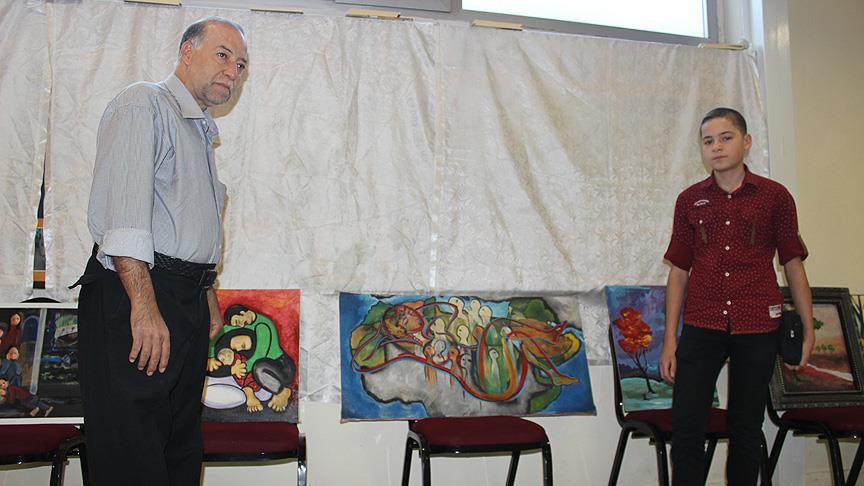 Suriyeli ressamlar acılarını tuvale yansıttı