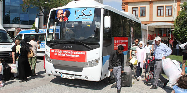 Suriyeliler teşekkür edip ülkelerine döndü!